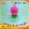 Venta caliente Lotus Flower Music Fireworks Birthday Candle